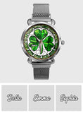 Shamrock St Patrick - Personalized Irish Women Hand Watch
