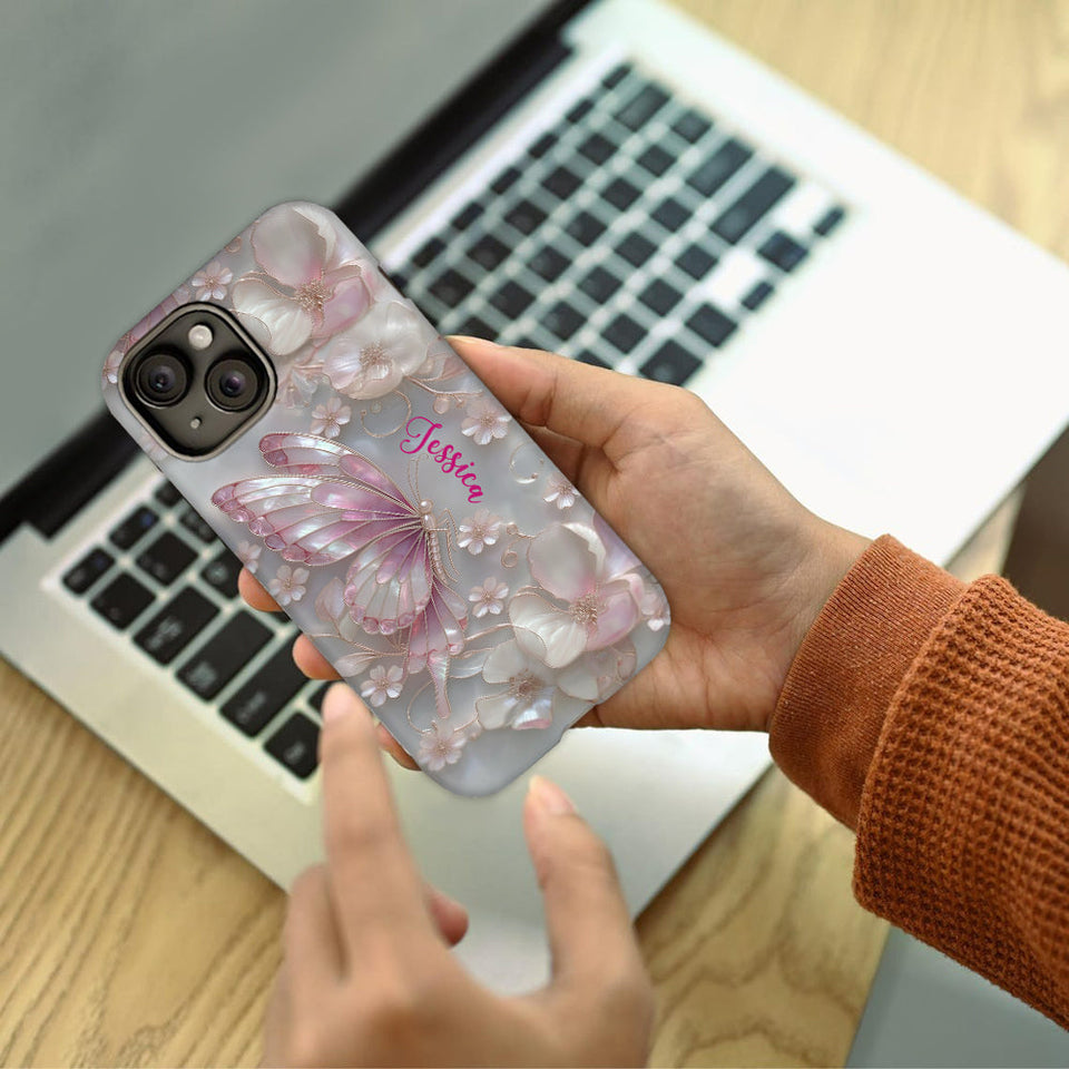 Love Butterflies - Personalized Butterfly Full Print Phone Case