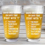 Gift For Dad Bob - Beer Lover - Personalized Beer Beer Glass