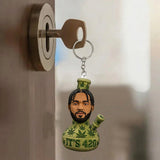 Any Photo Funny 420 Gift - Personalized Weed Plush Keychain