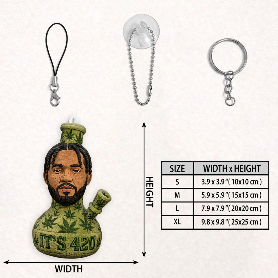 Any Photo Funny 420 Gift - Personalized Weed Plush Keychain