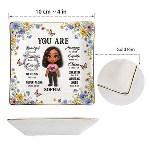God Says You Are - Personalized Christian Fully Printed Jewelry Dish