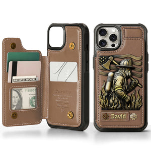 Proud Firefighter - Personalized Firefighter Wallet Phone Case