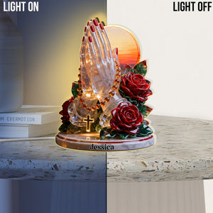 Faith Over Fear - Personalized Christian Acrylic LED Night Light