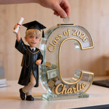 Saving For The Future - Personalized Graduation Wooden Piggy Bank