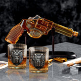 Honor Serve Protect - Personalized Police Officer Gun Decanter With Whiskey Glass
