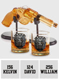 Honor Serve Protect - Personalized Police Officer Gun Decanter With Whiskey Glass
