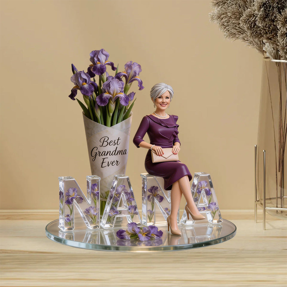 Custom Any Photo Perfect Gift For Mom, Grandma - Personalized Mother Custom Shaped Acrylic Plaque
