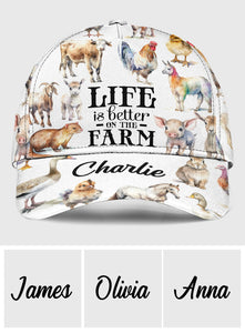 Life Is Better On The Farm - Personalized Farmer Classic Cap