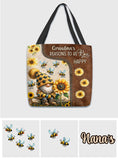 Grandma's Reasons To Be Happy - Personalized Grandma Tote Bag