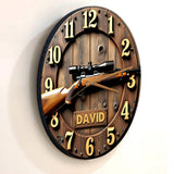 The Hunting Rifles - Personalized Hunting Wall Clock