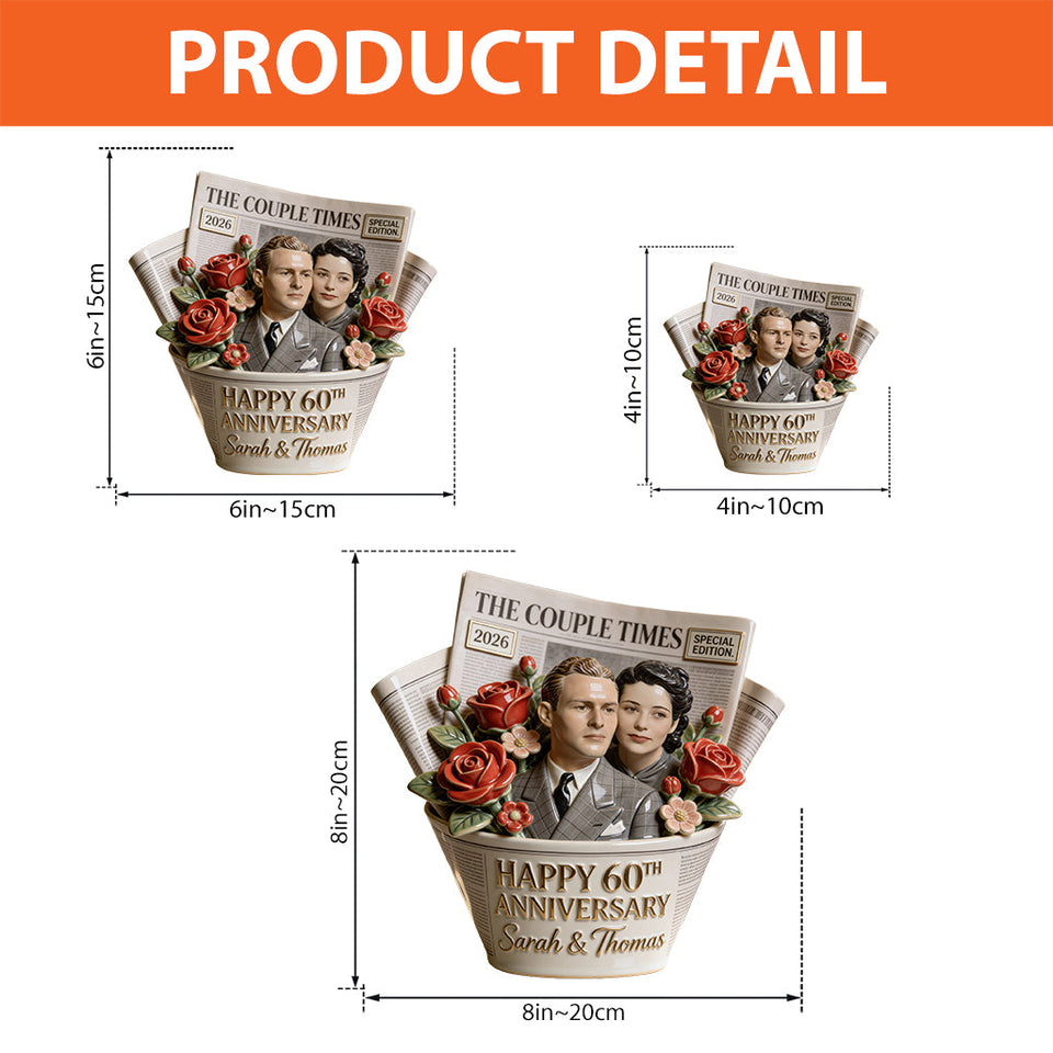 The Couple Times - Personalized Couple Custom Shaped Acrylic Plaque