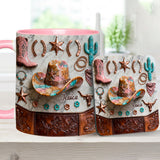 Strong Cowgirl - Personalized Cowgirl Accent Mug & Coaster