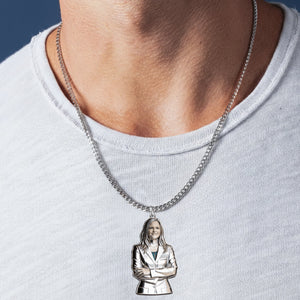 Nurse, Doctor,....Any Job - Any Photo - Personalized Nurse Shaped Metal Pendant Necklace