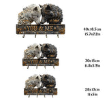 You & Me - Personalized Wolf Custom Shaped Key Rack