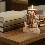 When You Miss Me Light This Up - Personalized Memorial Custom Shape Wooden Candle Holder