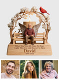 When You Miss Me Light This Up - Personalized Memorial Custom Shape Wooden Candle Holder