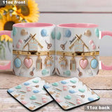 Love Crocheting / Knitting - Personalized Crocheting Accent Mug & Coaster