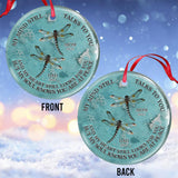 Dragonfly My Mind My Heart My Soul - Personalized Memorial Ceramic Circle Ornament