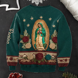 Our Lady Of Guadalupe - Personalized Christian Ugly Sweater