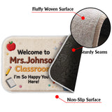 So Happy You're Here - Personalized Teacher Non-Slip Tufted Rug