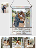 Keep All Moments - Personalized Couple 3D Printed Glass Suncatcher