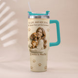 Always By My Side - Personalized Dog Tumbler With Plush Charm