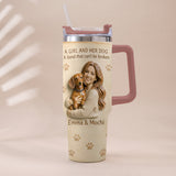 Always By My Side - Personalized Dog Tumbler With Plush Charm