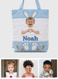 Kids Easter Bunny - Personalized Kid Quilted Tote Bag