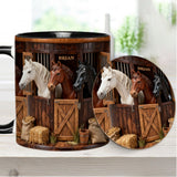 Stable - Personalized Horse Accent Mug & Coaster