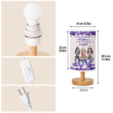You Are The World Mom - Personalized Mother Tableside Lamp With Wood Base