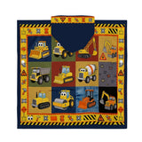 Construction Machines - Personalized Kid Hooded Towel Poncho