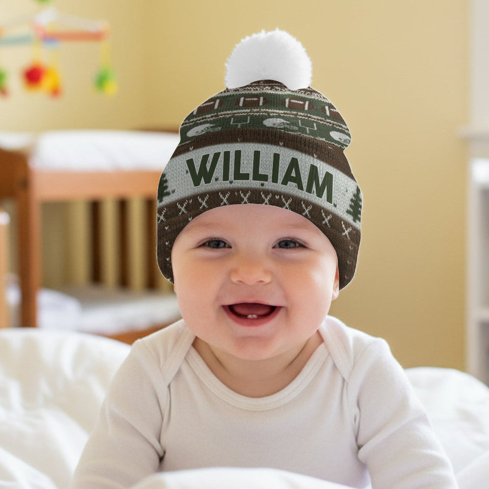 Touchdown Style Winter - Personalized Football Beanie Hat