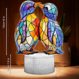 You Are My Penguin - Personalized Penguin Lover Shaped Plaque Light Base