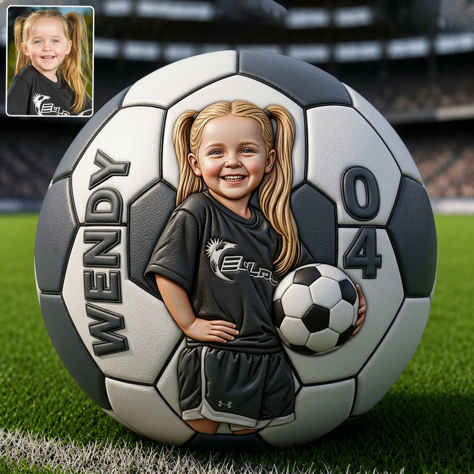 Any Photo Birthday Gift For Soccer Players - Personalized Kid Multi-Sport Ball