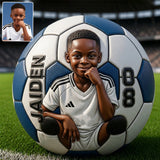 Any Photo Birthday Gift For Soccer Players - Personalized Kid Multi-Sport Ball