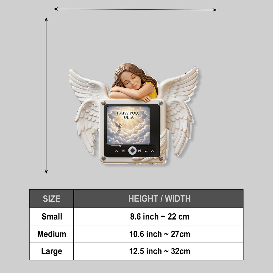 I Miss You - Personalized Memorial Custom Shape Music Magnet