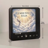 I Miss You - Personalized Memorial Custom Shape Music Magnet
