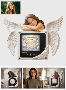 I Miss You - Personalized Memorial Custom Shape Music Magnet