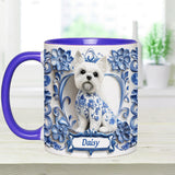 Cute Yorkshire Terriers - Personalized Dog Accent Mug