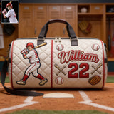Born to Play Ball - Personalized Baseball Quilted Duffle Bag