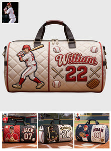 Born to Play Ball - Personalized Baseball Quilted Duffle Bag