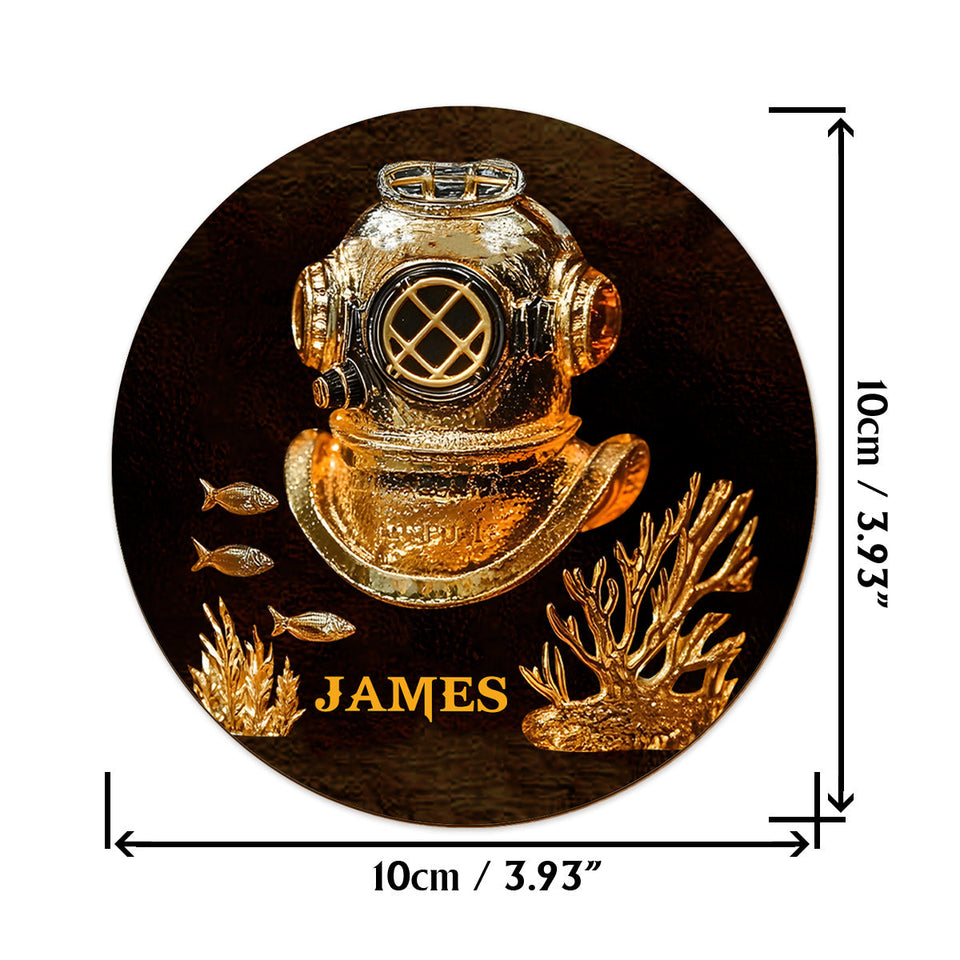 Scuba Diving Lovers Gift - Personalized Scuba Diving Whiskey Glass