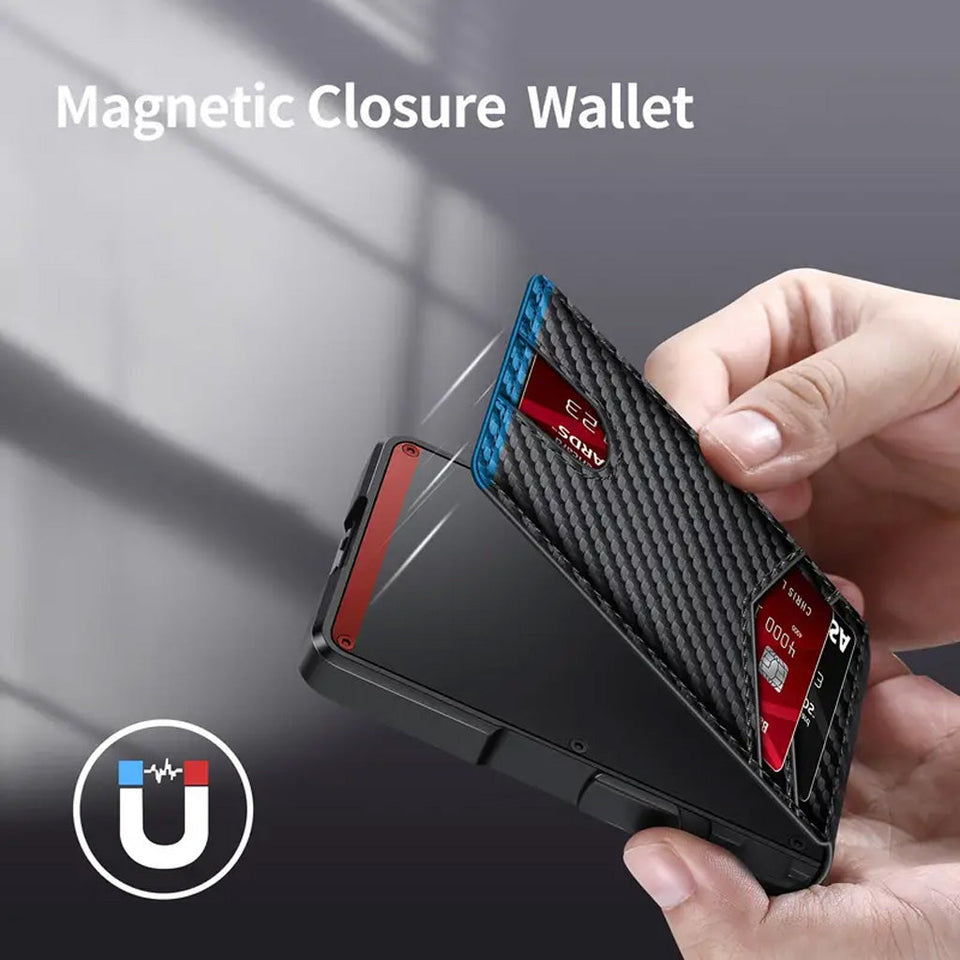 Leather Blocking Slim Bifold Wallet