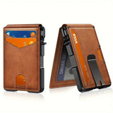 Leather Blocking Slim Bifold Wallet