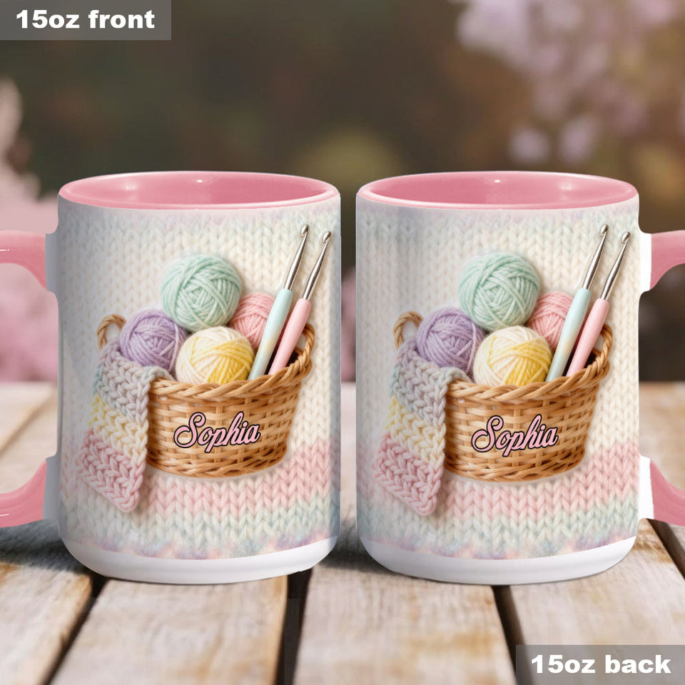 Love Crocheting - Personalized Crocheting Accent Mug & Coaster