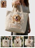 Peeking Pet - Personalized Dog Quilted Tote Bag