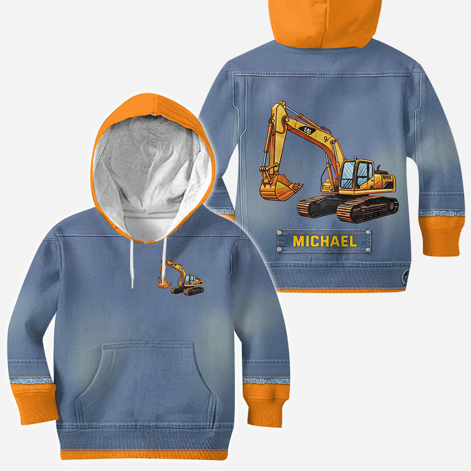 Construction Machines - Personalized Kid All Over Shirt
