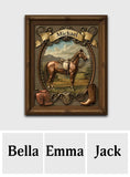 Love Horse - Personalized Horse Custom Shaped Wood Sign