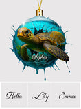 Turtle Family - Personalized Turtle Ornament